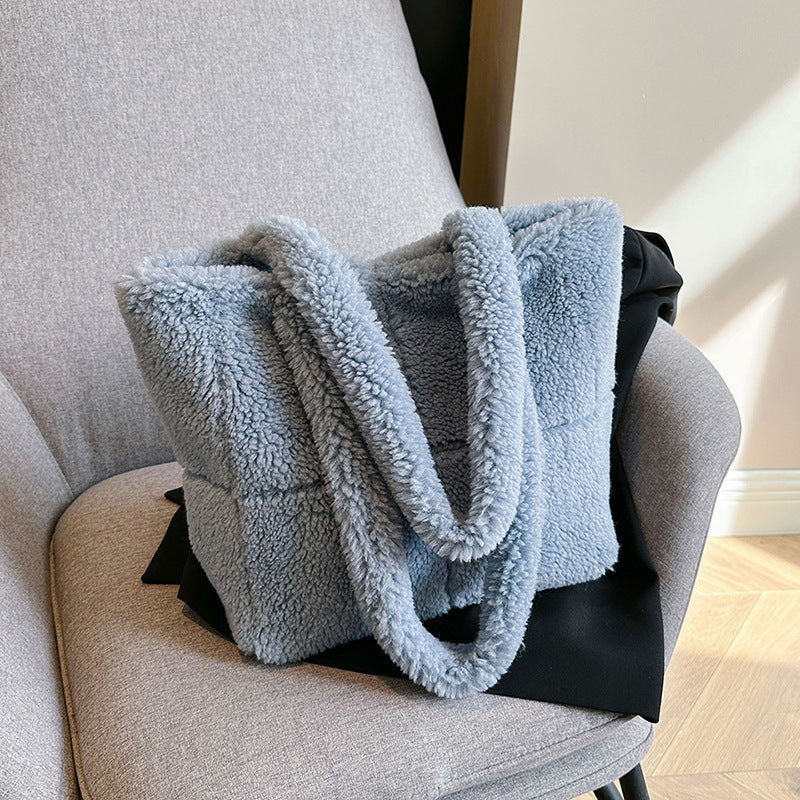 Borsa a Spalla in Peluche – Tote Capiente Invernale