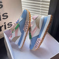 Sneaker Donna in Vera Pelle Traspirante – Suola Alta Comfort, Stile Casual Estivo
