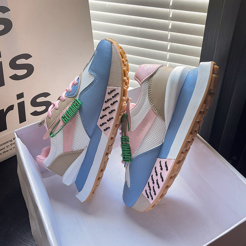 Sneaker Donna in Vera Pelle Traspirante – Suola Alta Comfort, Stile Casual Estivo