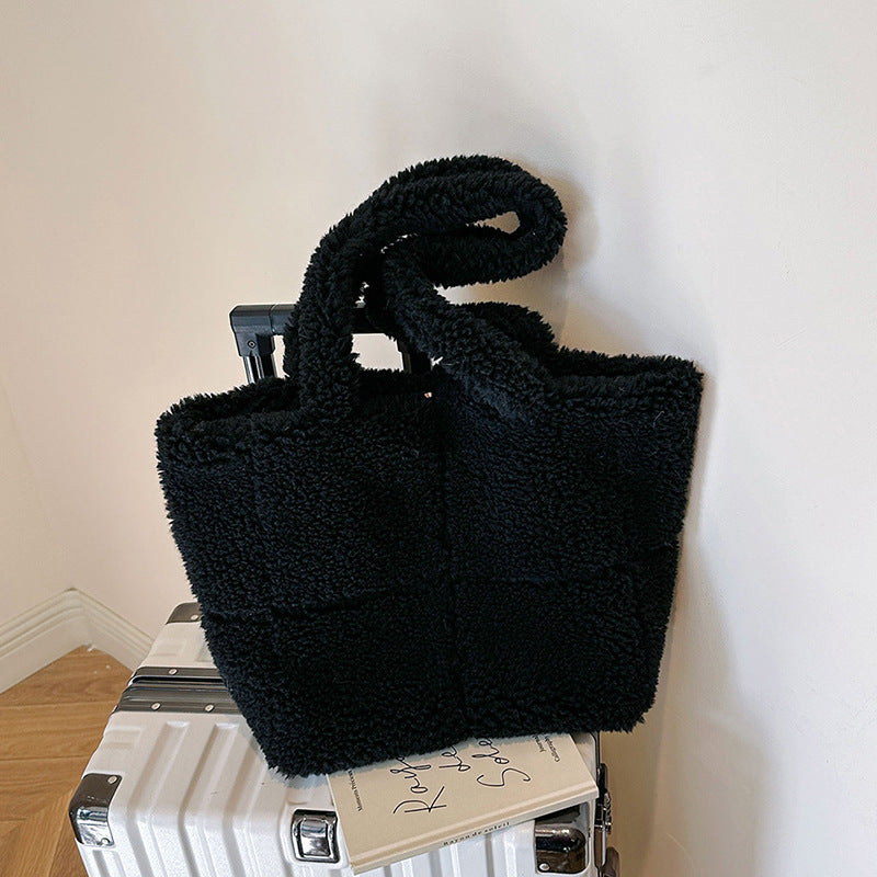 Borsa a Spalla in Peluche – Tote Capiente Invernale