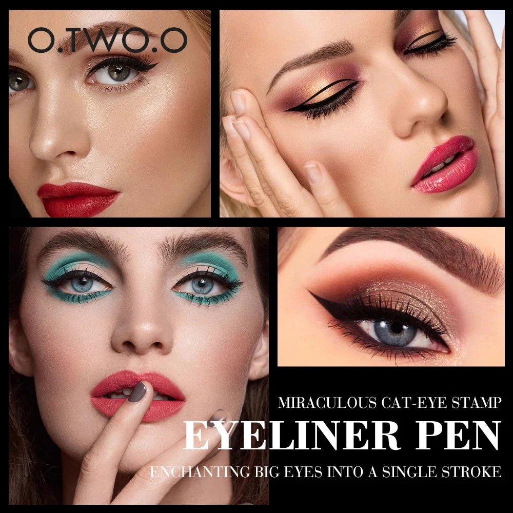 Eyeliner Timbro O.TWO.O Doppia Punta – Nero, Waterproof e Asciugatura Rapida