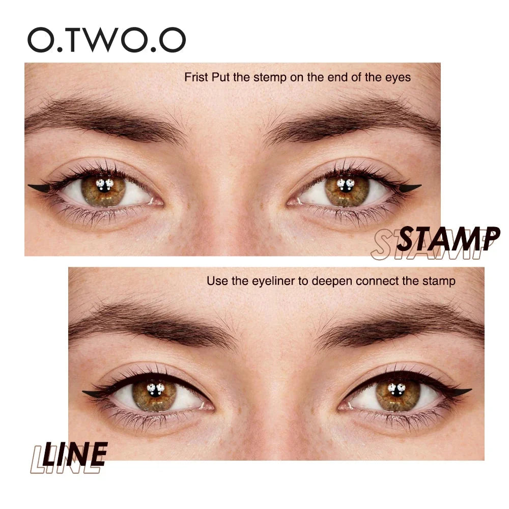 Eyeliner Timbro O.TWO.O Doppia Punta – Nero, Waterproof e Asciugatura Rapida