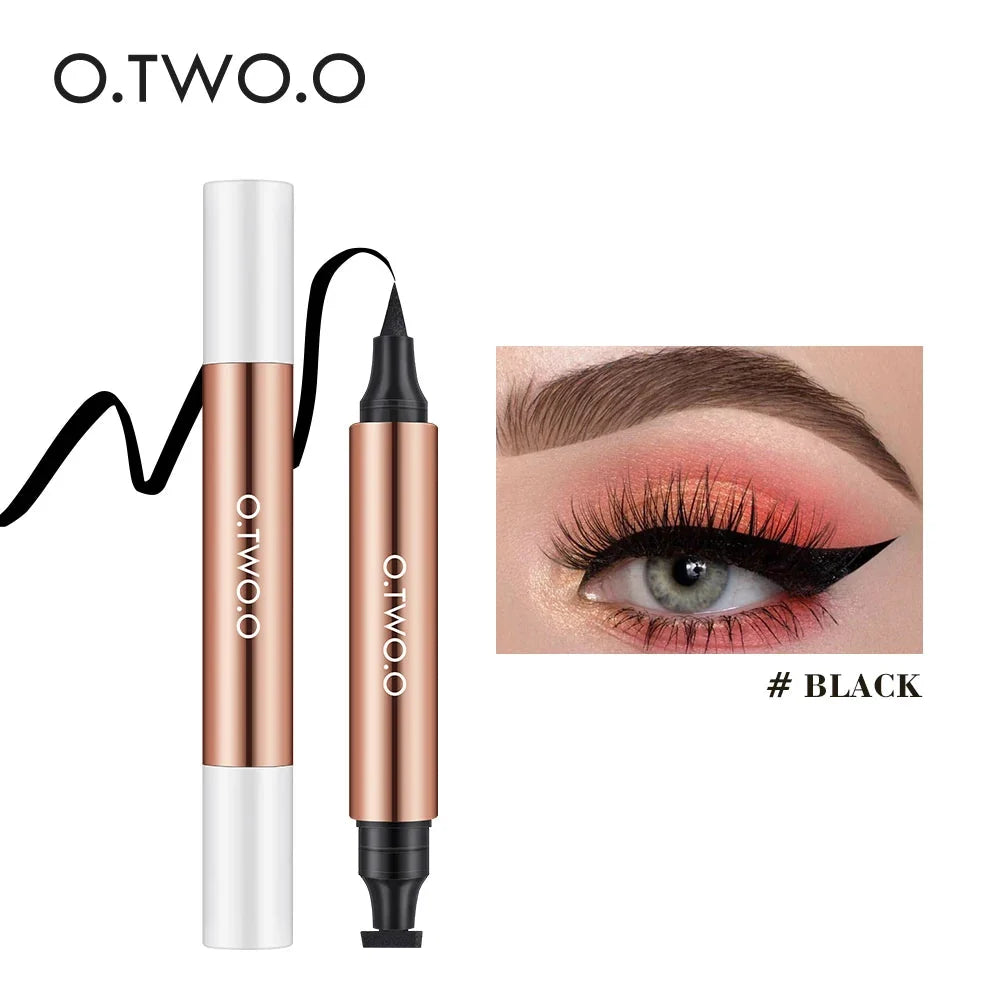 Eyeliner Timbro O.TWO.O Doppia Punta – Nero, Waterproof e Asciugatura Rapida