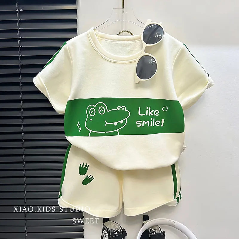 Set Bimbo Estivo Maglietta Elefante + Pantaloncini - Happy Together