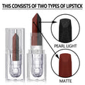 Rossetto Glitterato Bicolore Nero e Rosso – Effetto Ombré Gotico