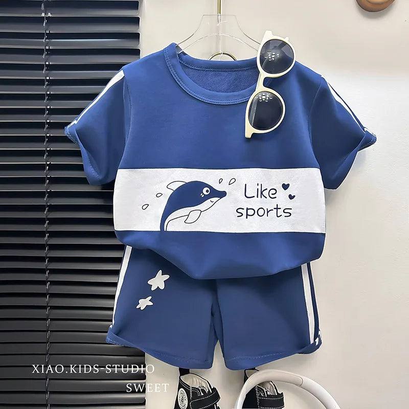 Set Bimbo Estivo Maglietta Elefante + Pantaloncini - Happy Together