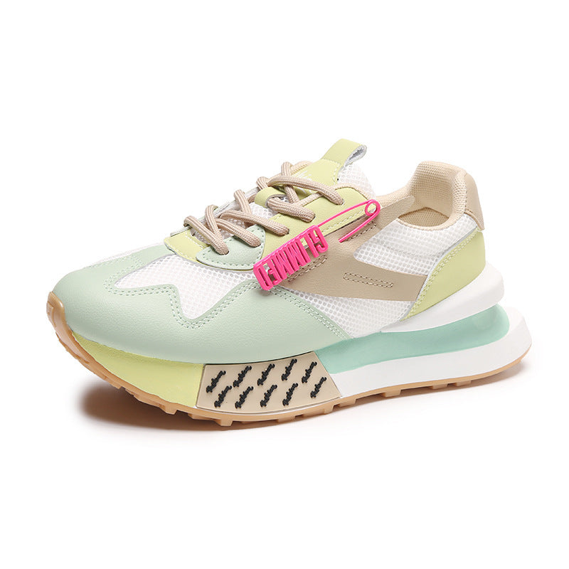 Sneaker Donna in Vera Pelle Traspirante – Suola Alta Comfort, Stile Casual Estivo