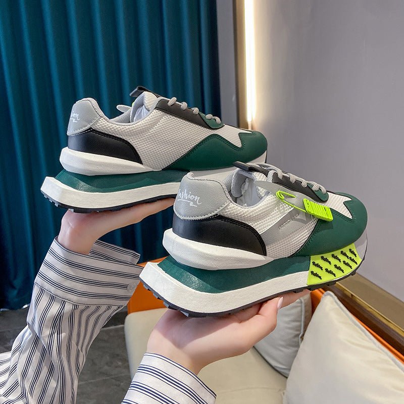 Sneaker Donna in Vera Pelle Traspirante – Suola Alta Comfort, Stile Casual Estivo