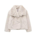 Winter Plush Coat Fashion Warm Thicken Fluffy Lapel Jacket Outwear Casual Long Sleeve Tops Womens Clothing-4